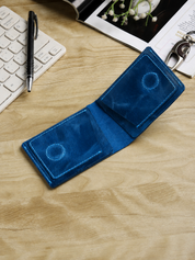 Men's Genuine Leather Magnetic Wallet - Card Holder with Cash Compartment