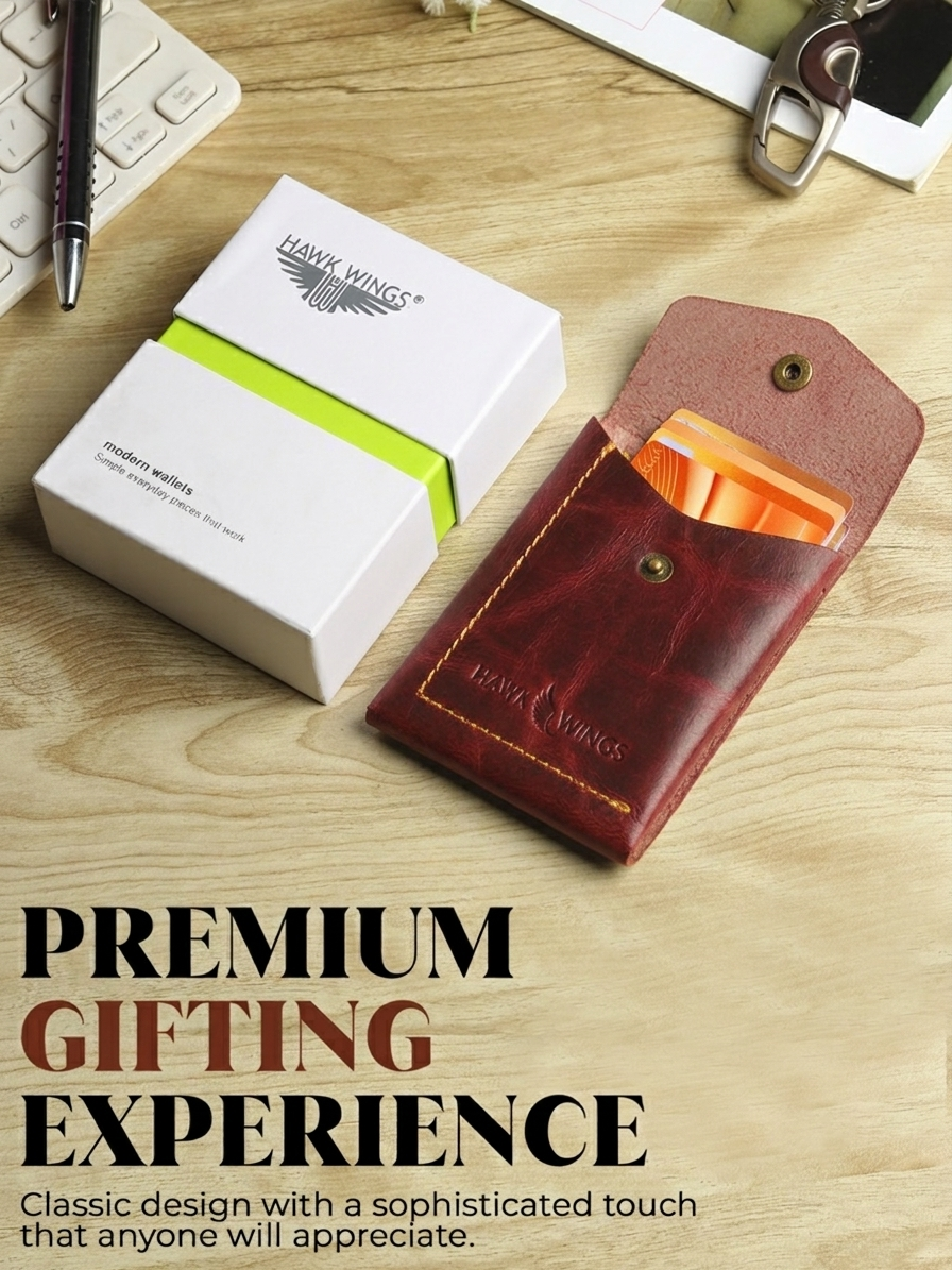 SmartFlip Genuine Leather Wallet – Slim Card Holder with Cash Compartment