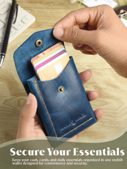 SmartFlip Genuine Leather Wallet – Slim Card Holder with Cash Compartment