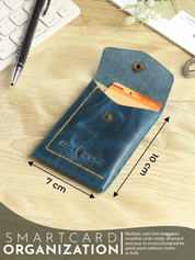 SmartFlip Genuine Leather Wallet – Slim Card Holder with Cash Compartment