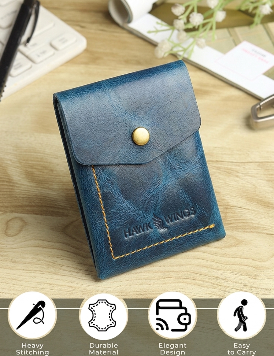 SmartFlip Genuine Leather Wallet – Slim Card Holder with Cash Compartment