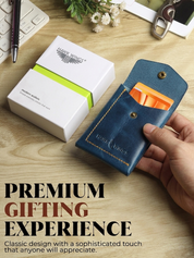 SmartFlip Genuine Leather Wallet – Slim Card Holder with Cash Compartment