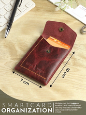 SmartFlip Genuine Leather Wallet – Slim Card Holder with Cash Compartment