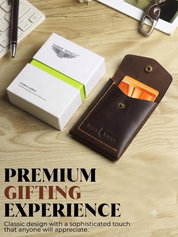 SmartFlip Genuine Leather Wallet – Slim Card Holder with Cash Compartment