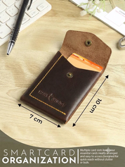 SmartFlip Genuine Leather Wallet – Slim Card Holder with Cash Compartment