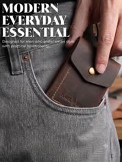 SmartFlip Genuine Leather Wallet – Slim Card Holder with Cash Compartment