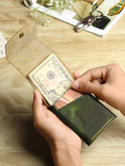 SmartFlip Genuine Leather Wallet – Slim Card Holder with Cash Compartment