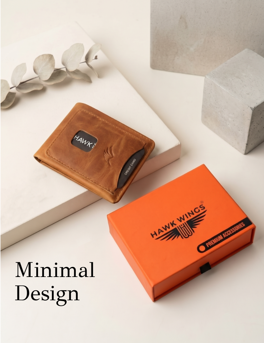 Men's Genuine Leather Magnetic Wallet - Card Holder with Cash Compartment