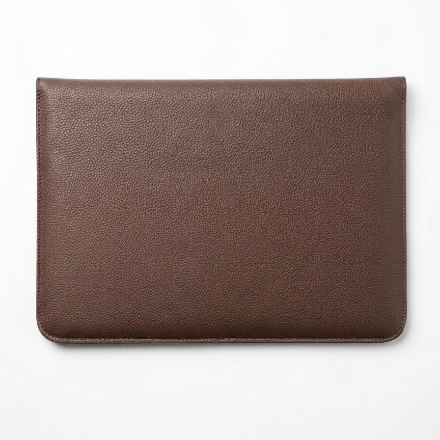 Premium Leatherite Laptop Sleeve – Slim Protective Case with Magnetic Closure (Brown)