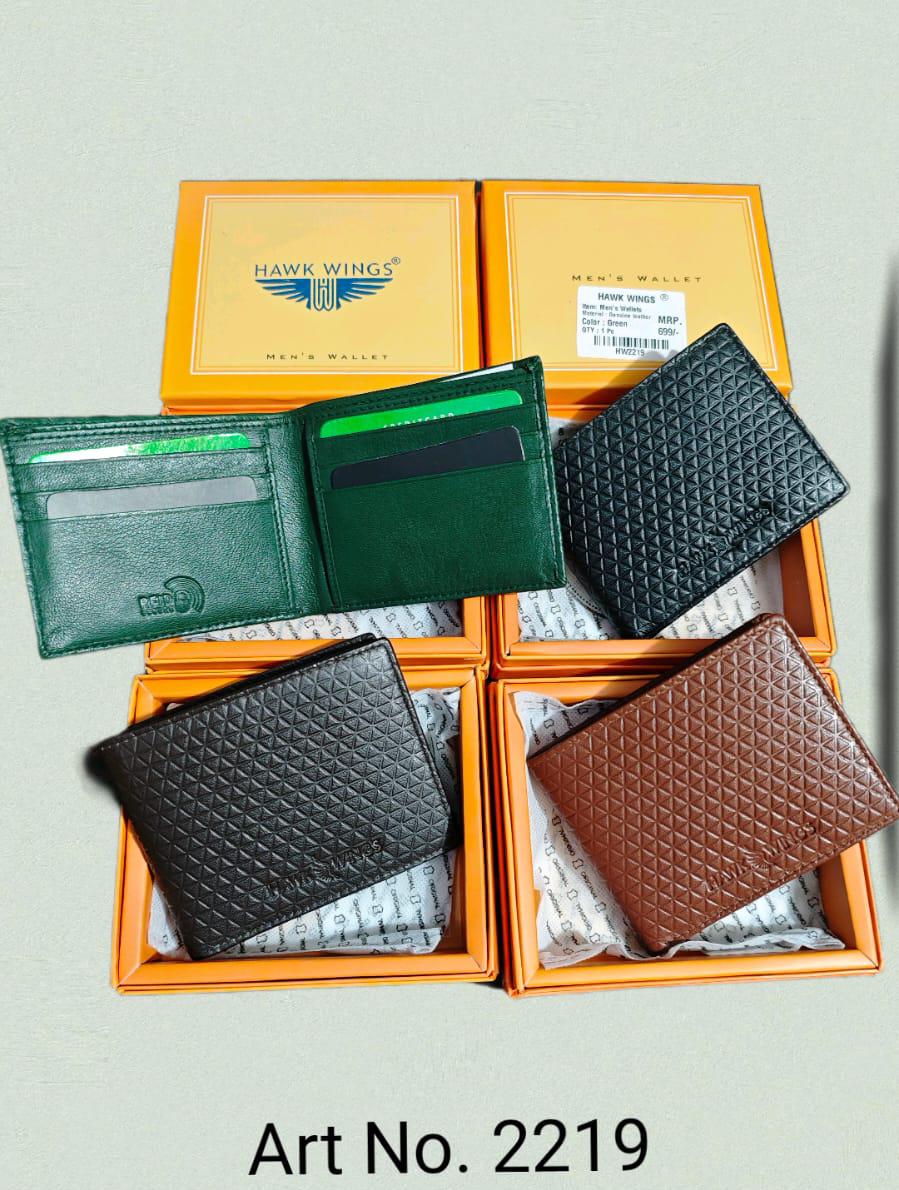 Men's Wallet RFID Genuine Leather Prism Textured Bifold Wallets