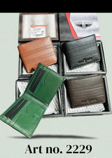Men's Wallet RFID Genuine Leather Striped Bifold Wallet