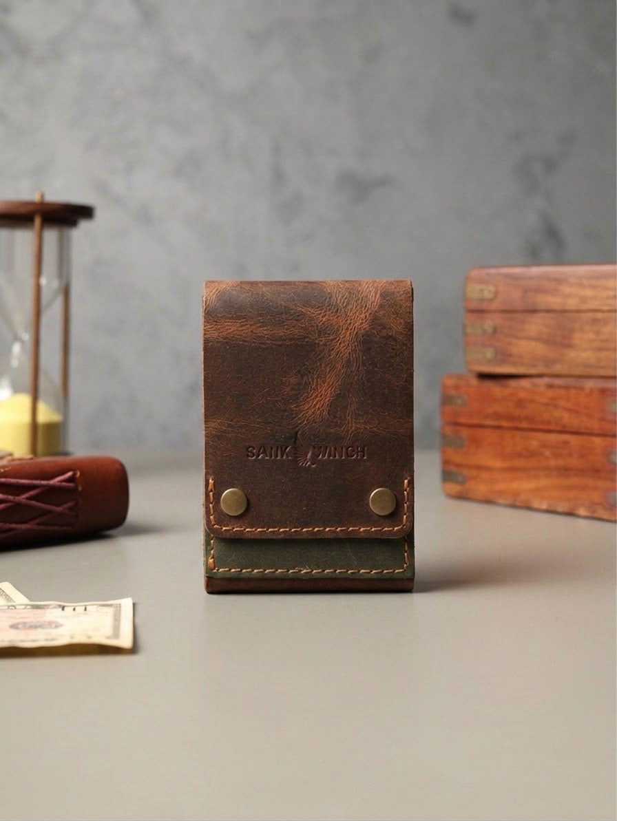 AeroSlim Men's Premium Genuine Leather Slim Wallet
