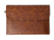 Vintage Leatherite Laptop Sleeve – Slim Protective Case for MacBook & Laptops (Tan)