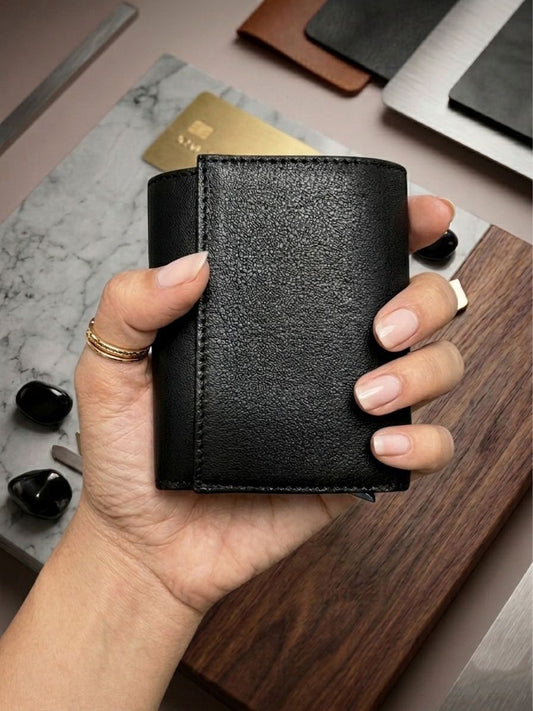 SmartFold Wallet – Leather RFID  Card Holder