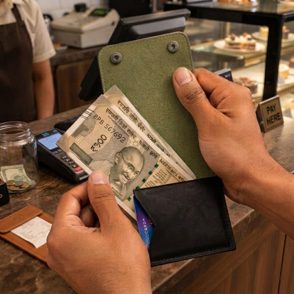 CoinClip Men’s Minimalist Leather Wallet