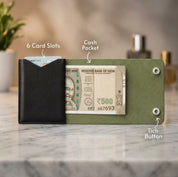 CoinClip Men’s Minimalist Leather Wallet