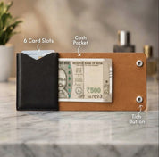 CoinClip Men’s Minimalist Leather Wallet