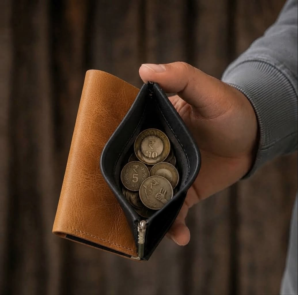 CoinClip Men’s Minimalist Leather Wallet