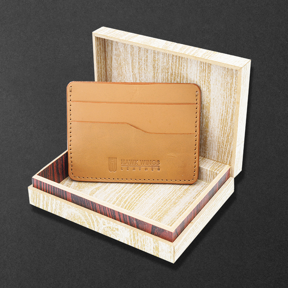 Genuine Leather  Credit Card Holder (Tan)-asset-285