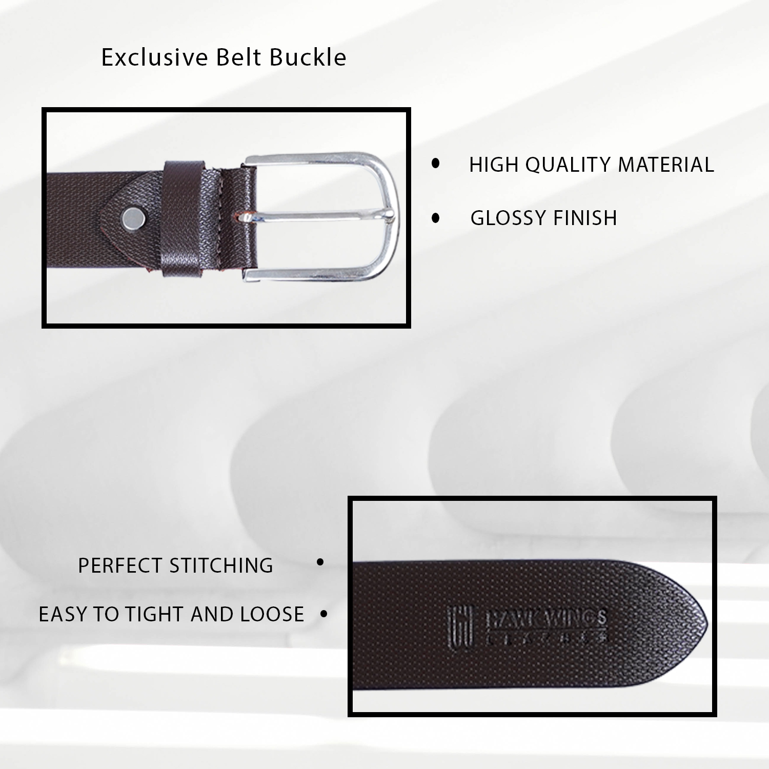  Genuine Leather Belt for Men |Brown| Formal Belt-asset-272