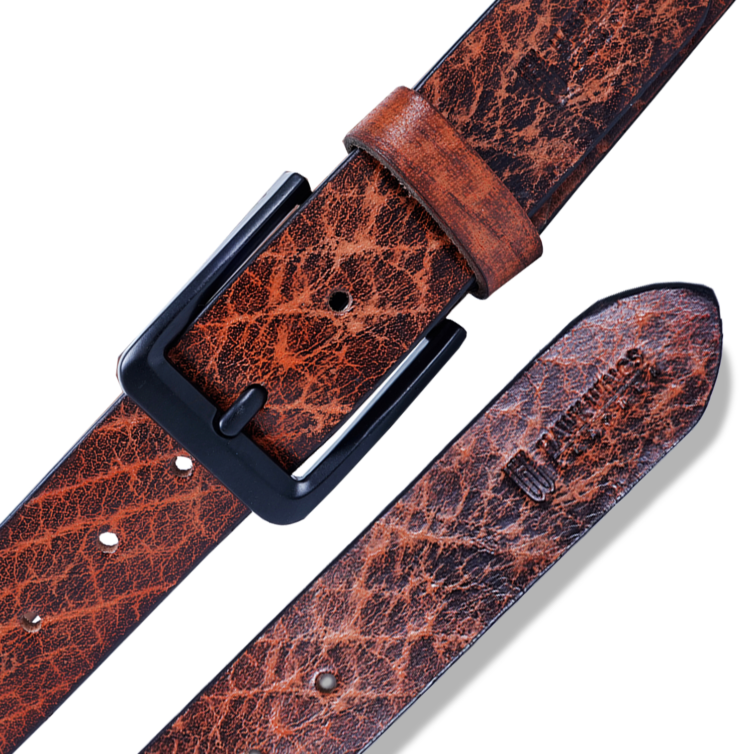 Leather Belt Wallet Combo For Men Maroon-asset-672