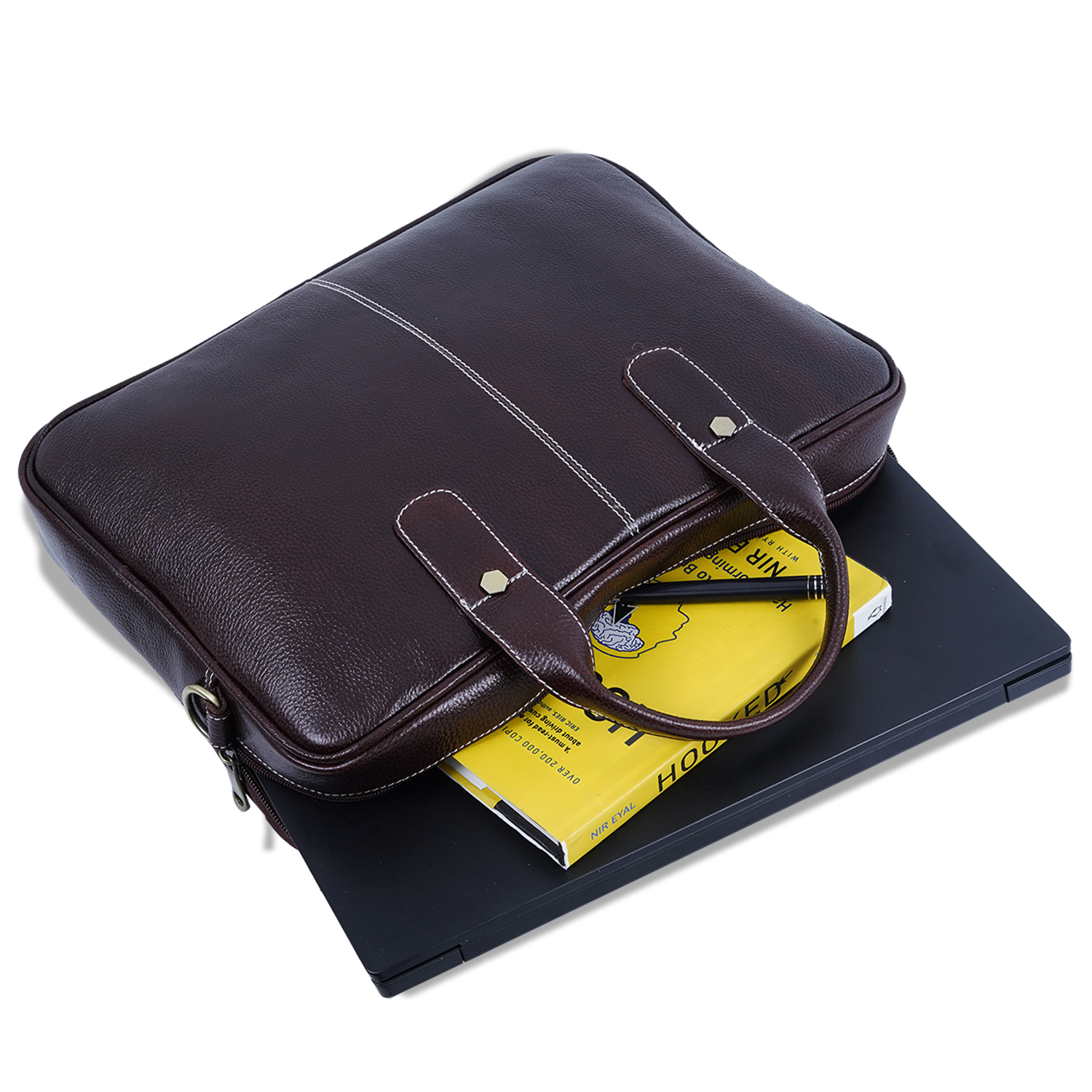 Messenger Bag for Men | MacBook 16 inch Brown-asset-163