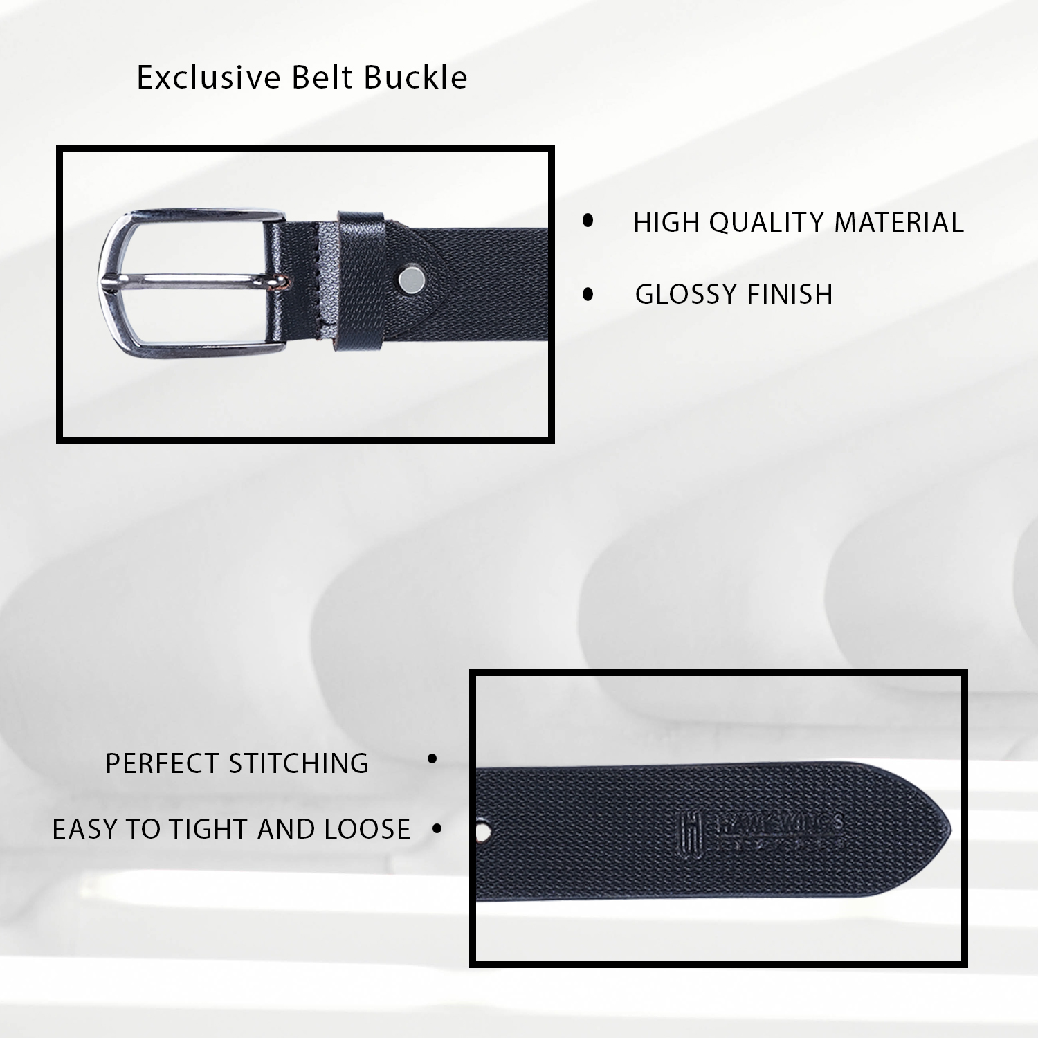  Genuine Leather belt |Formal Belt | Black-asset-265