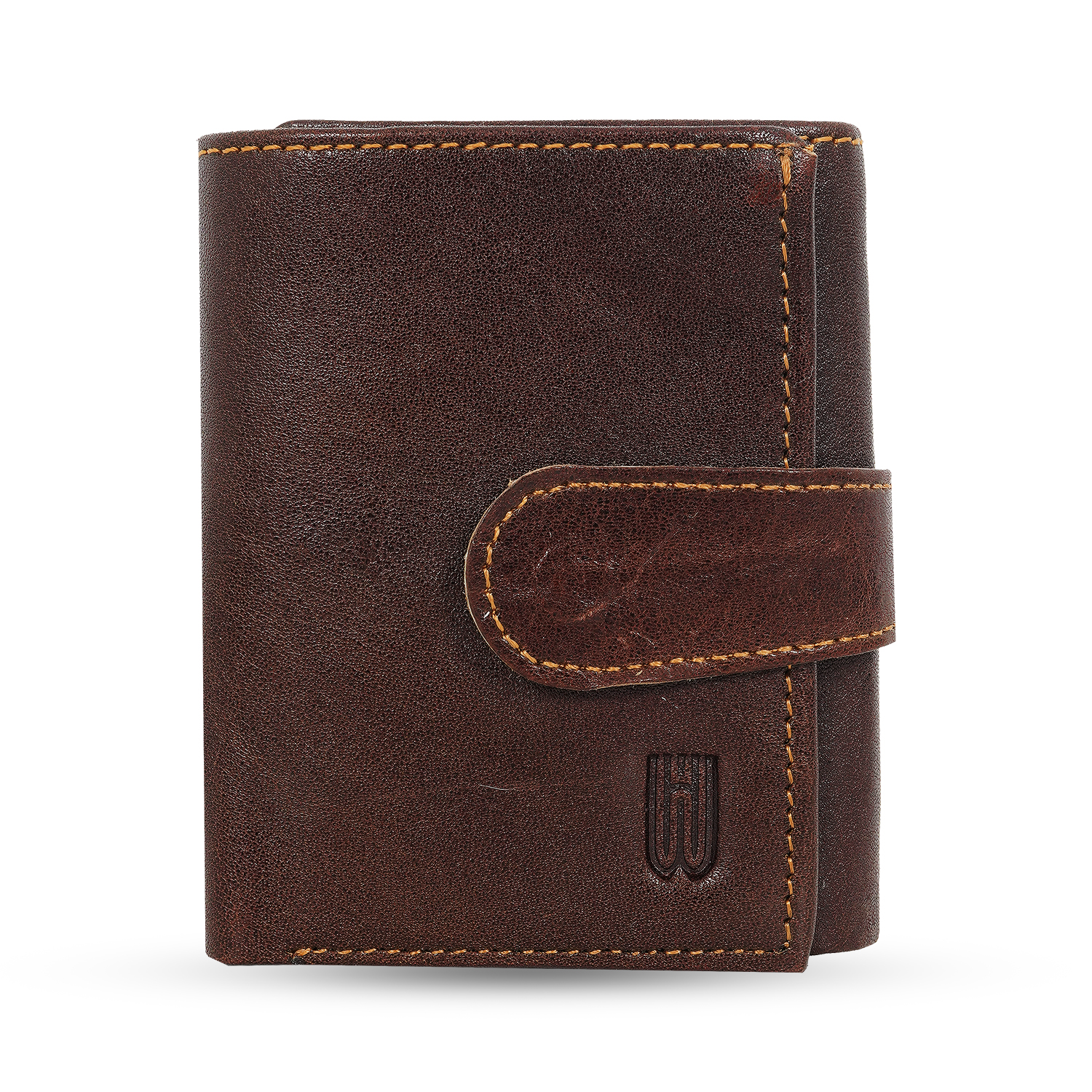 Genuine leather Men 3 fold wallet  (BROWN)-asset-620
