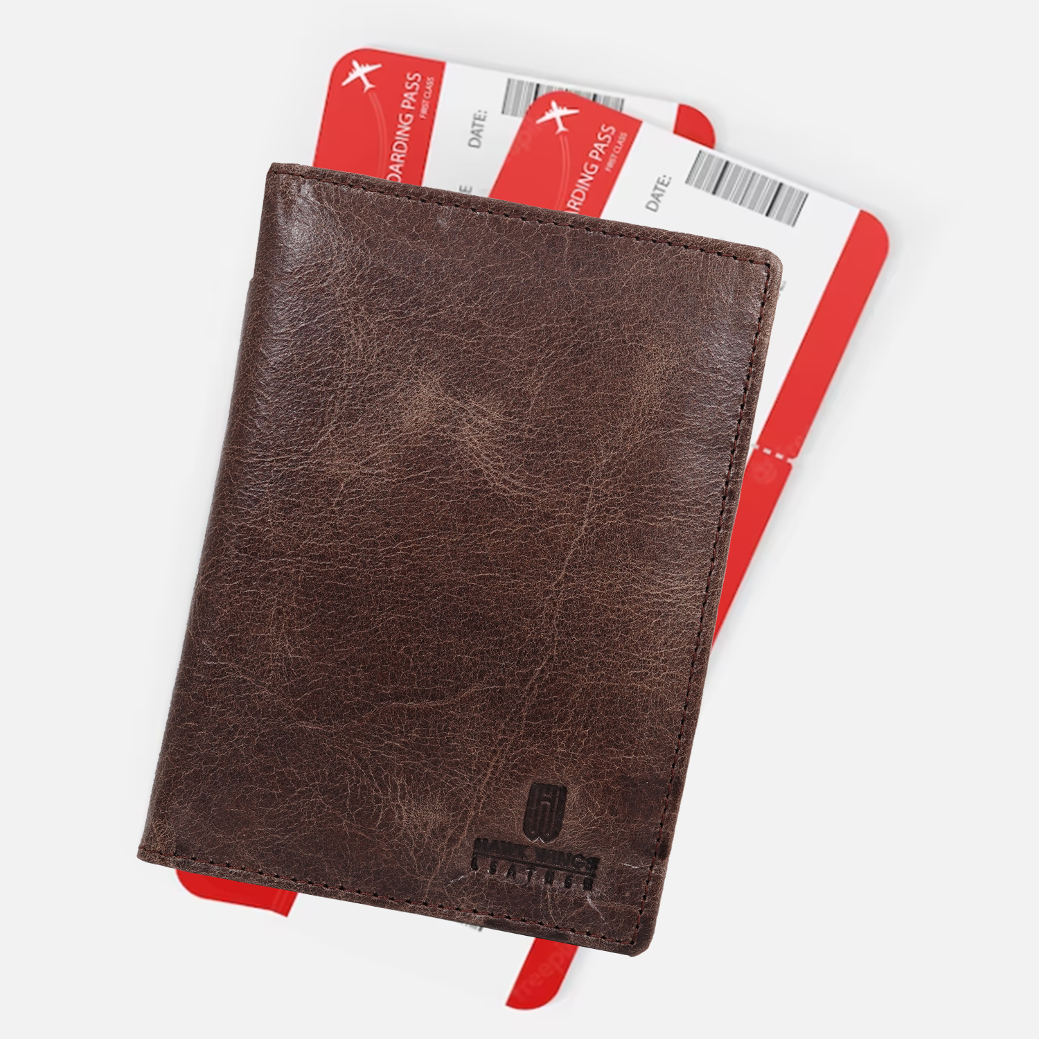 Genuine Leather  Card Holder||Travel Passport Holder||Travel Document Holder||Passport Cover For Men&Women ( BROWN)-asset-605