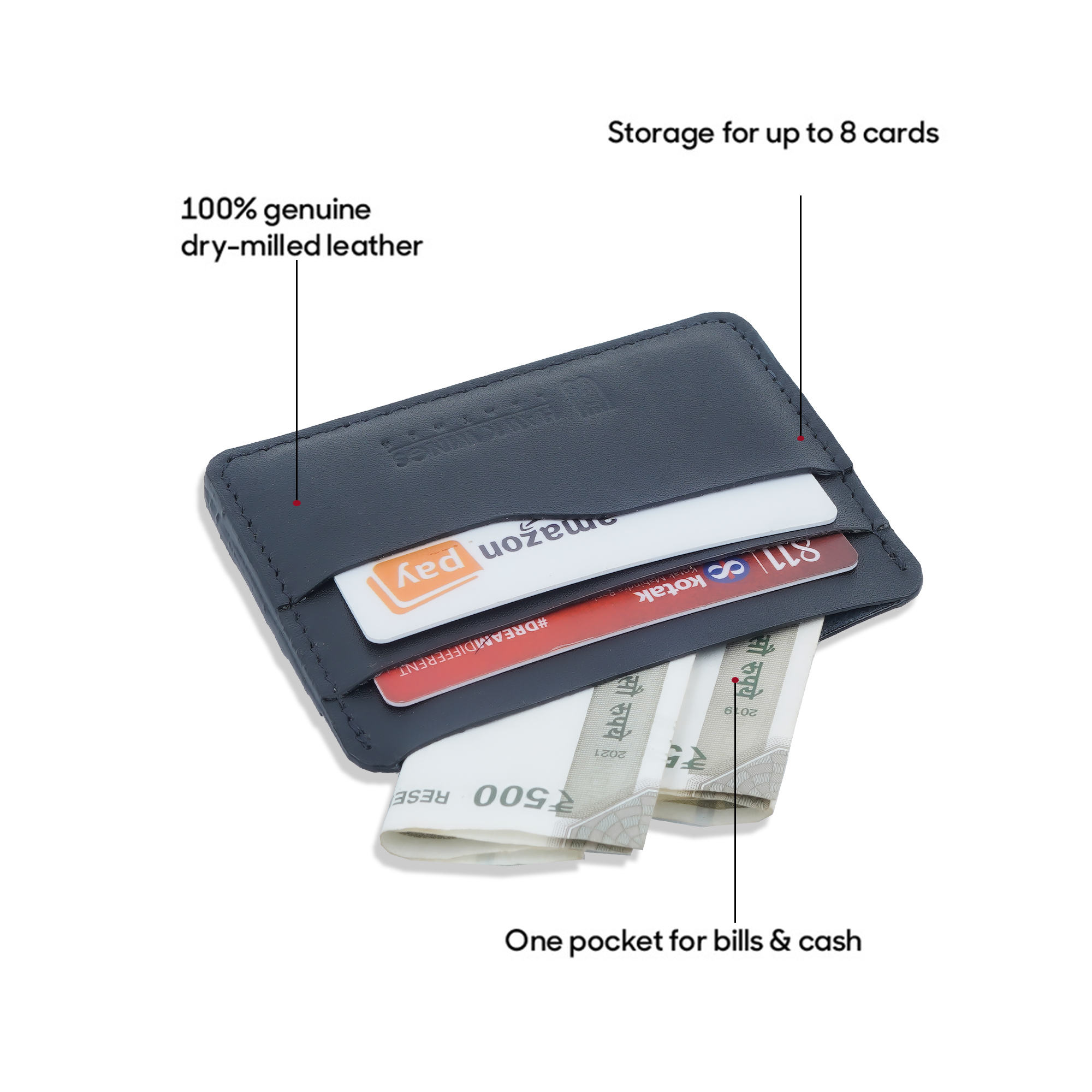 Genuine Leather  Credit Card Holder (Black)-asset-294