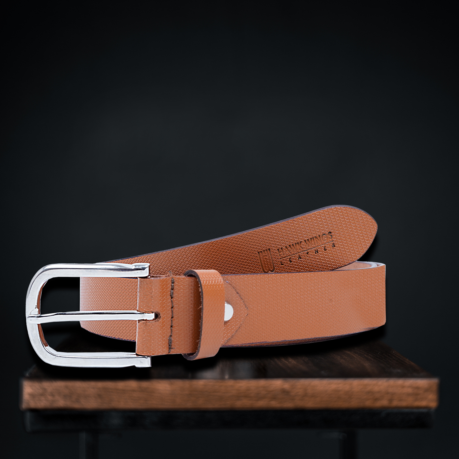 Leather Belt Wallet Combo For Men (Tan-Blue)-asset-689