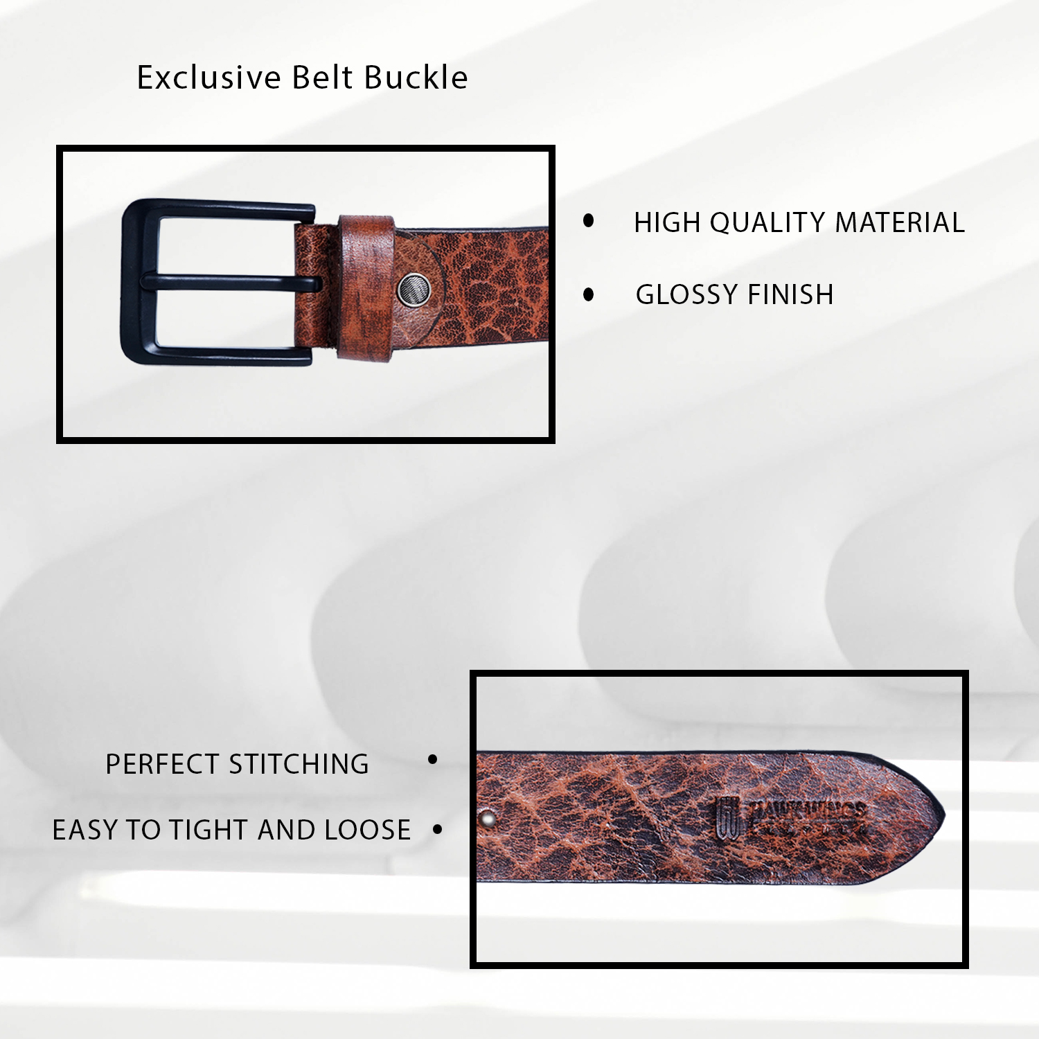 Genuine Leather Belt for Men |Tan| Casual Belt |-asset-253