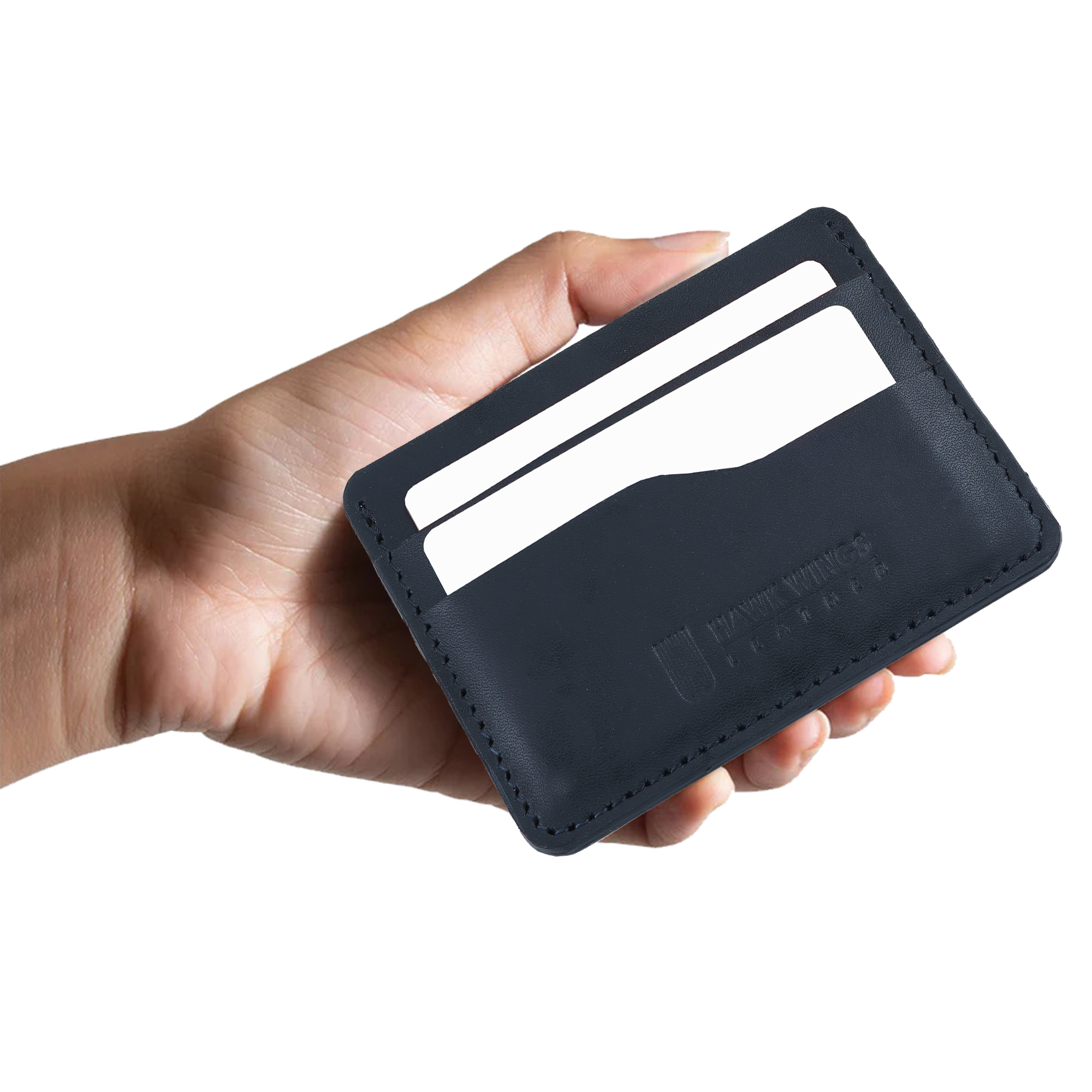 Genuine Leather  Credit Card Holder (Black)-asset-295