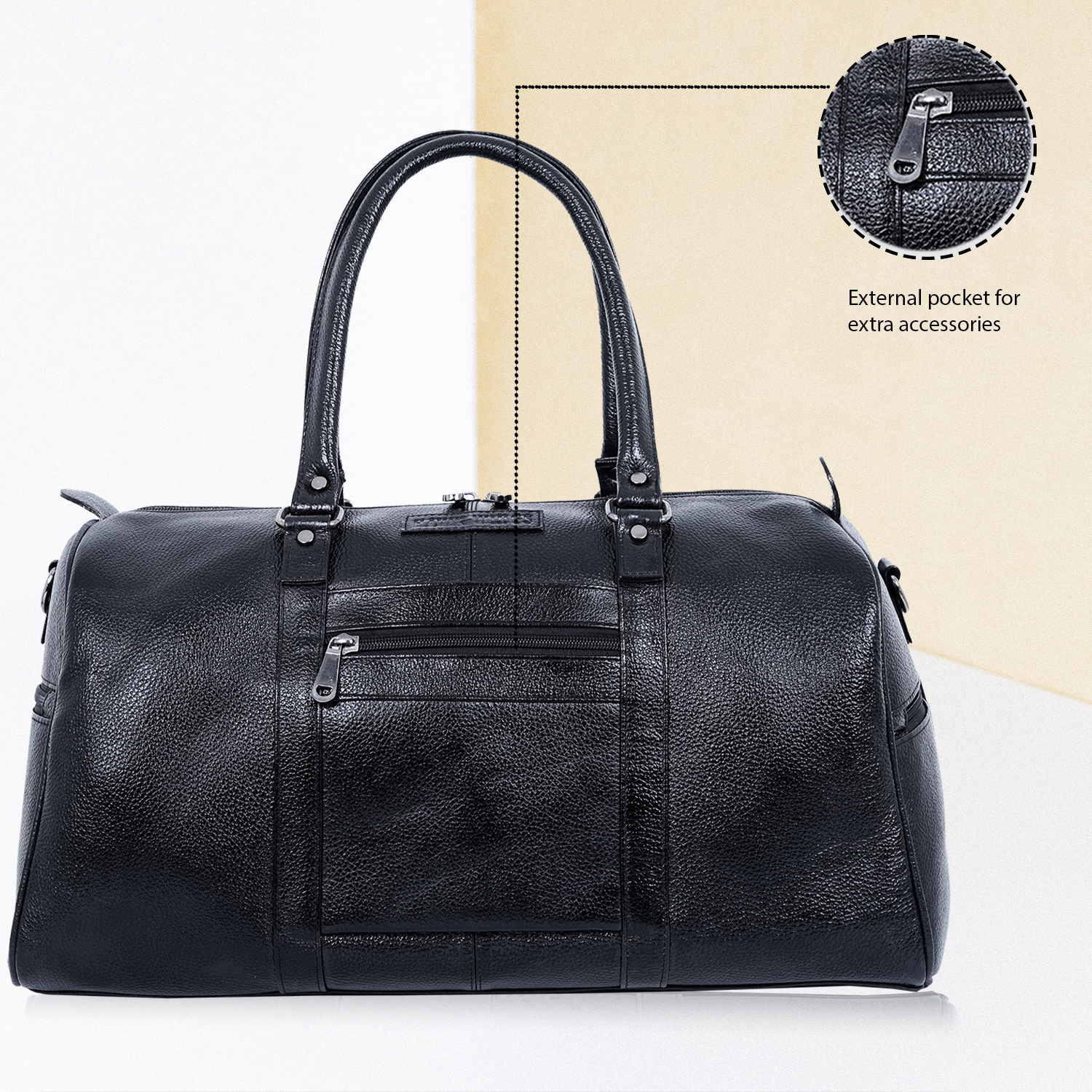 Leather Travel Duffle Bag for Men Women-asset-178