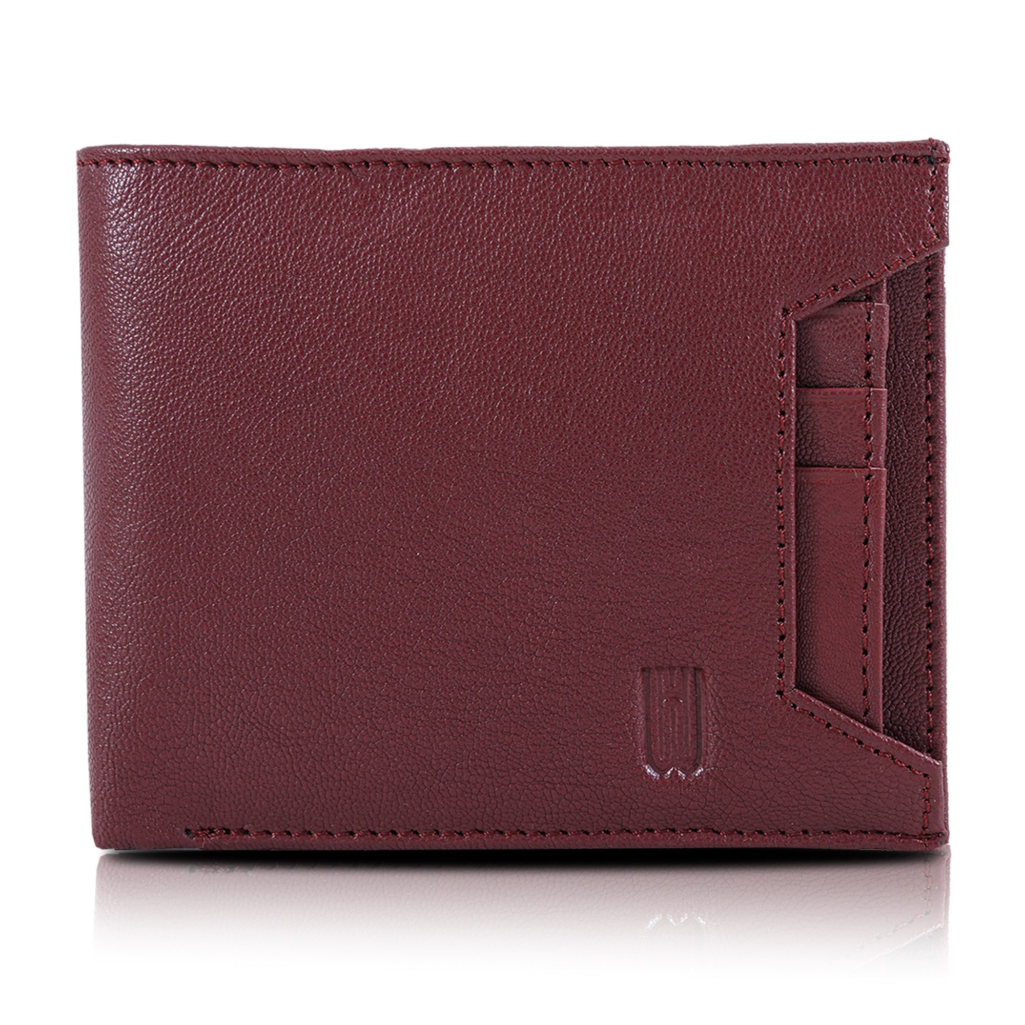 Leather Belt Wallet Combo For Men Maroon-asset-670