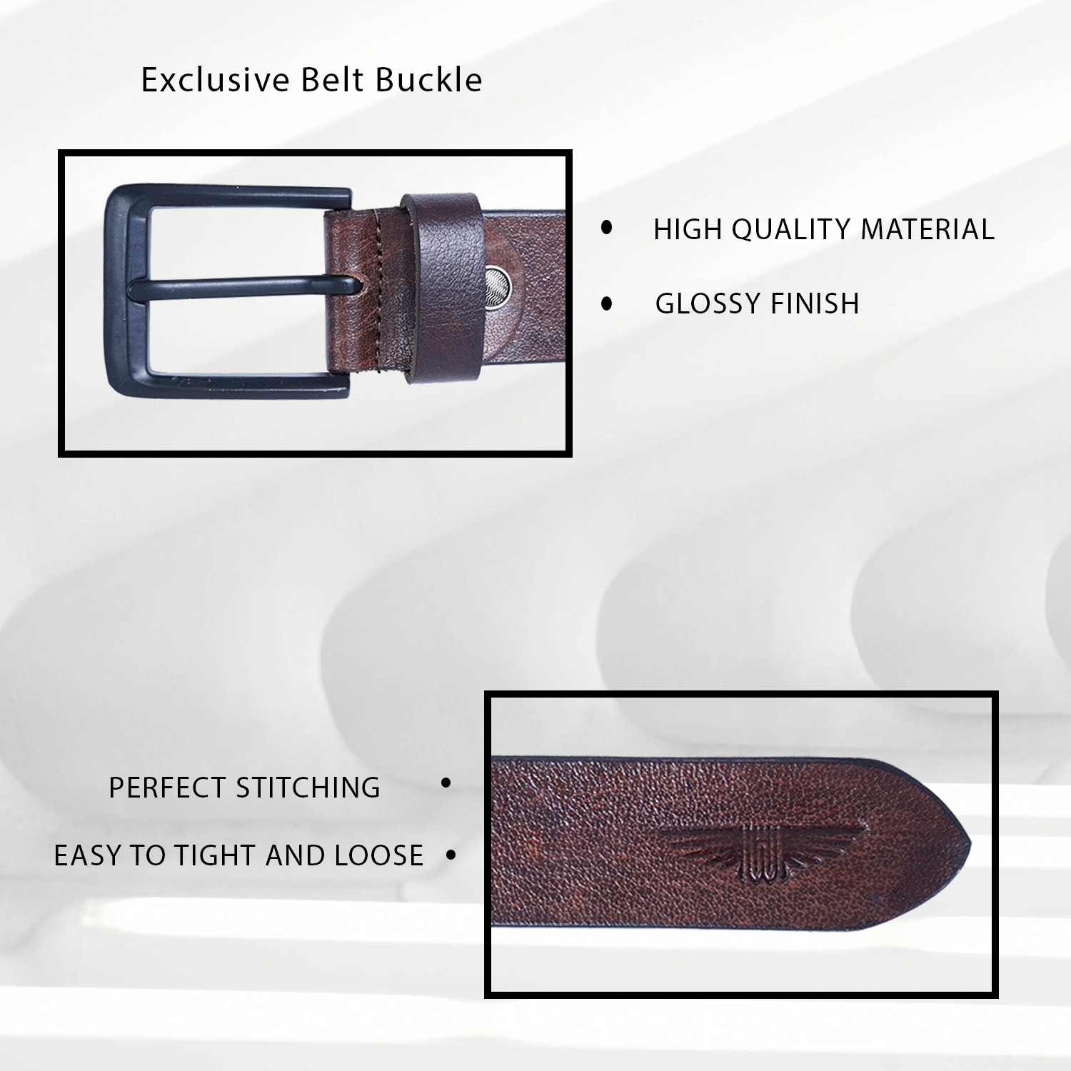Genuine Leather Belt for Men | Casual Belt | Brown -asset-259