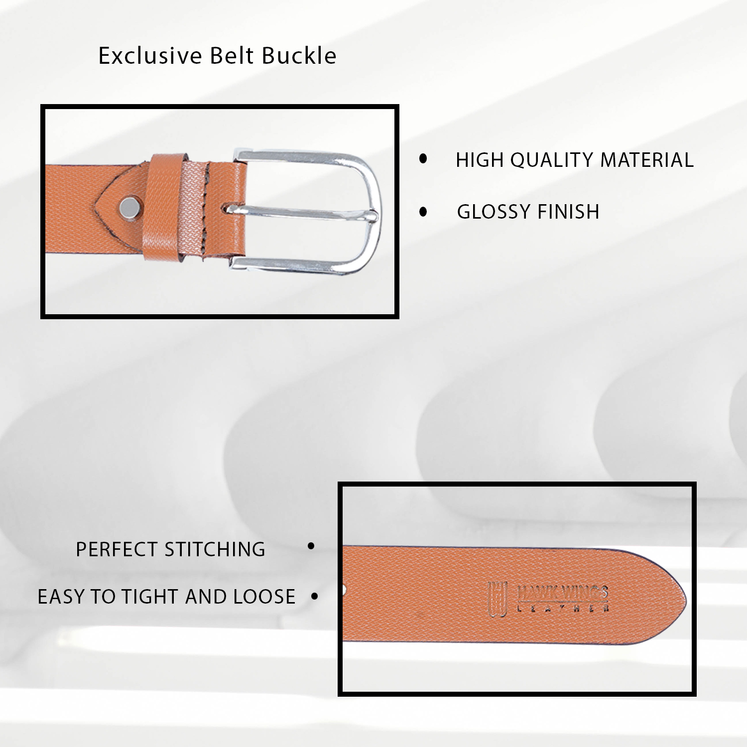  Genuine Leather Belt For Men's| Tan| Formal Belt-asset-279