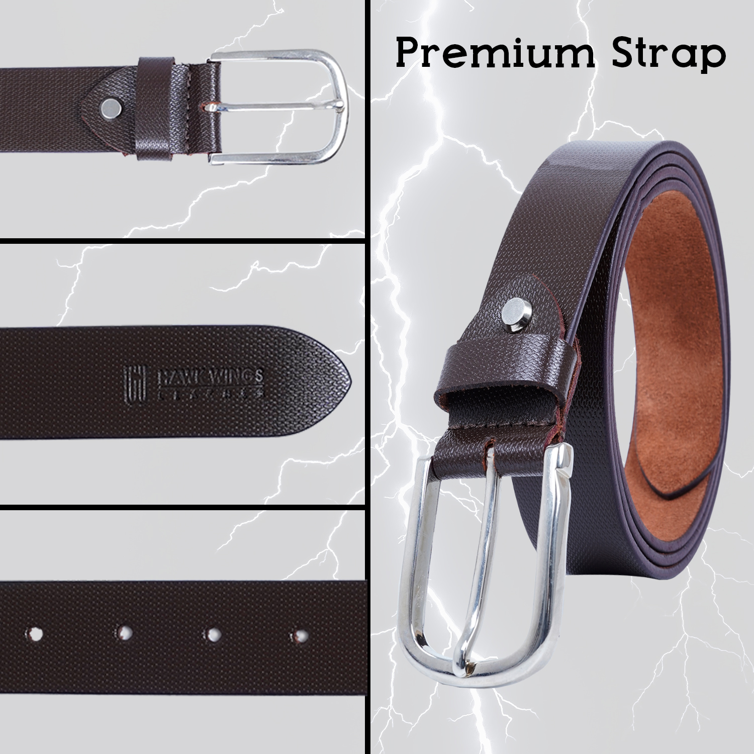  Genuine Leather Belt for Men |Brown| Formal Belt-asset-278