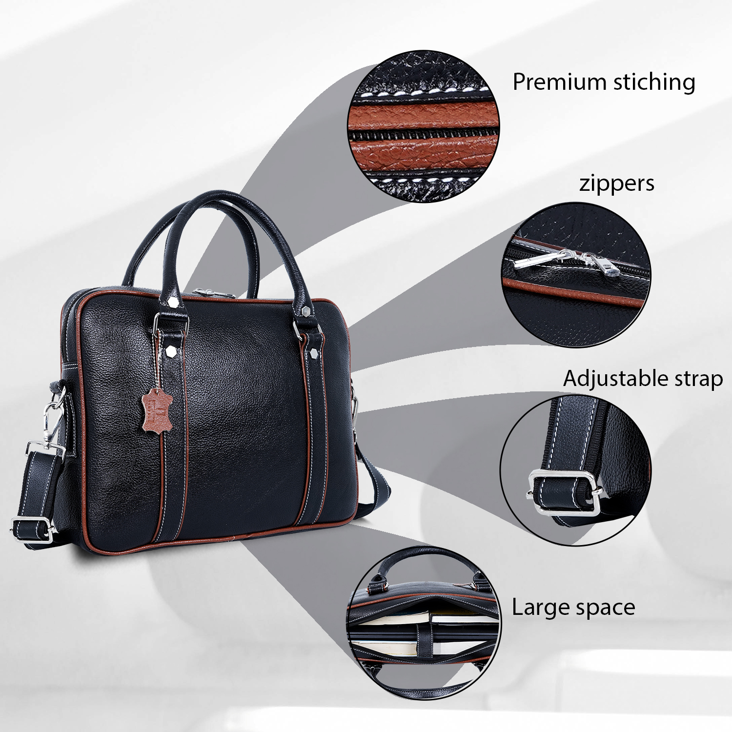 Genuine Leather Executive Formal Office Bag -asset-152
