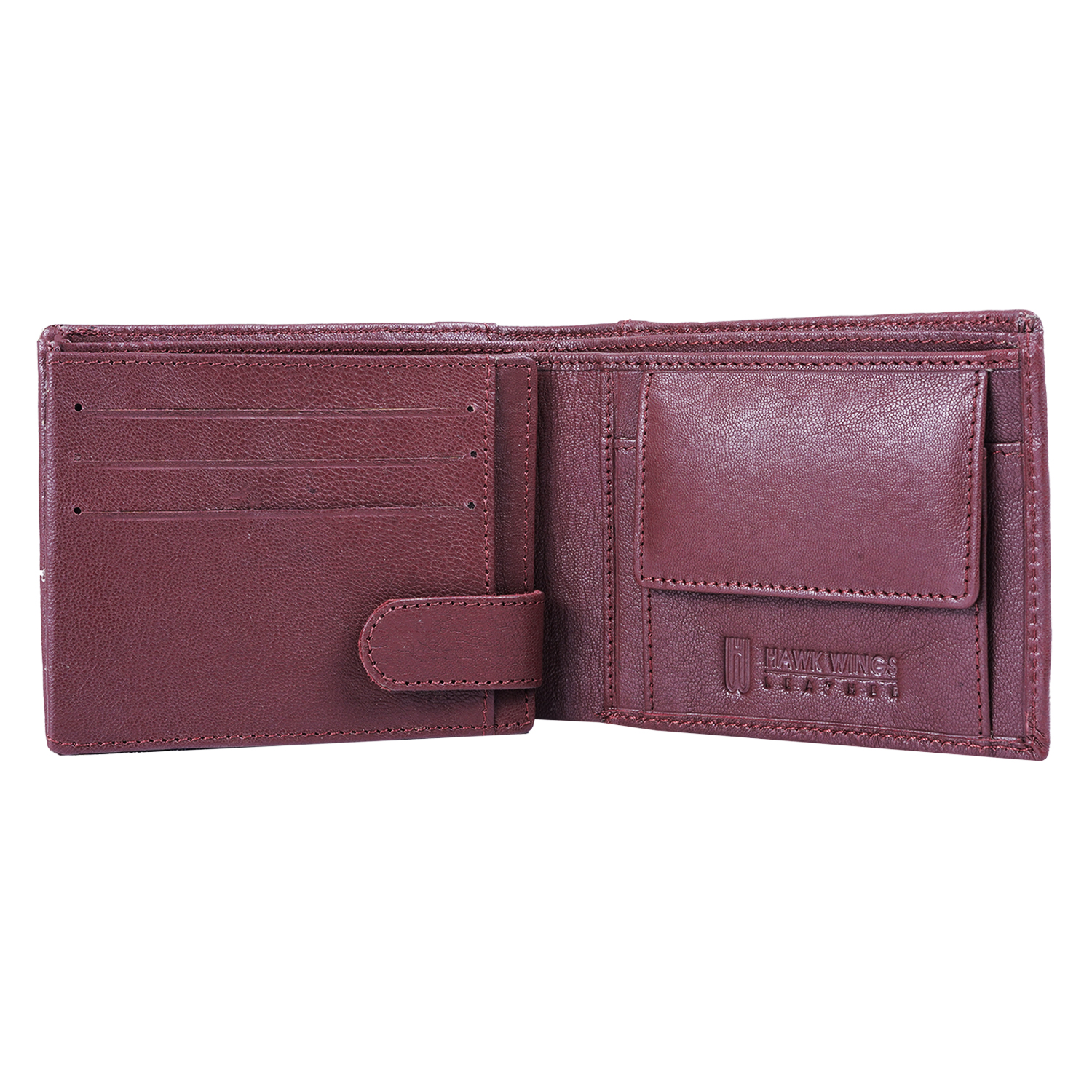 Genuine Leathers Men Maroon Snap Closure Wallet-asset-415