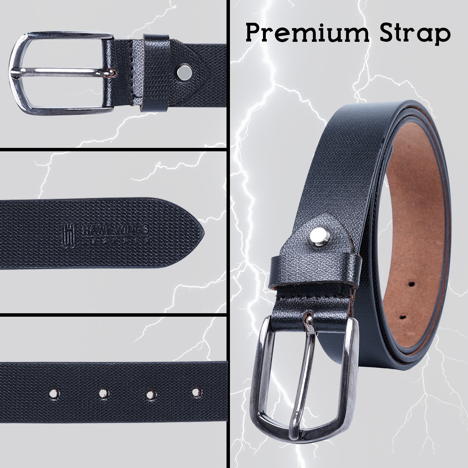  Genuine Leather belt |Formal Belt | Black-asset-271
