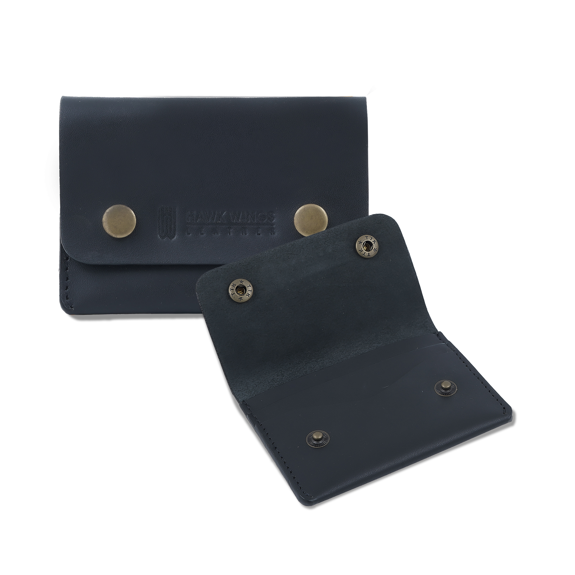  Leather Riveted Wallet for Men and Women  | Black-asset-311