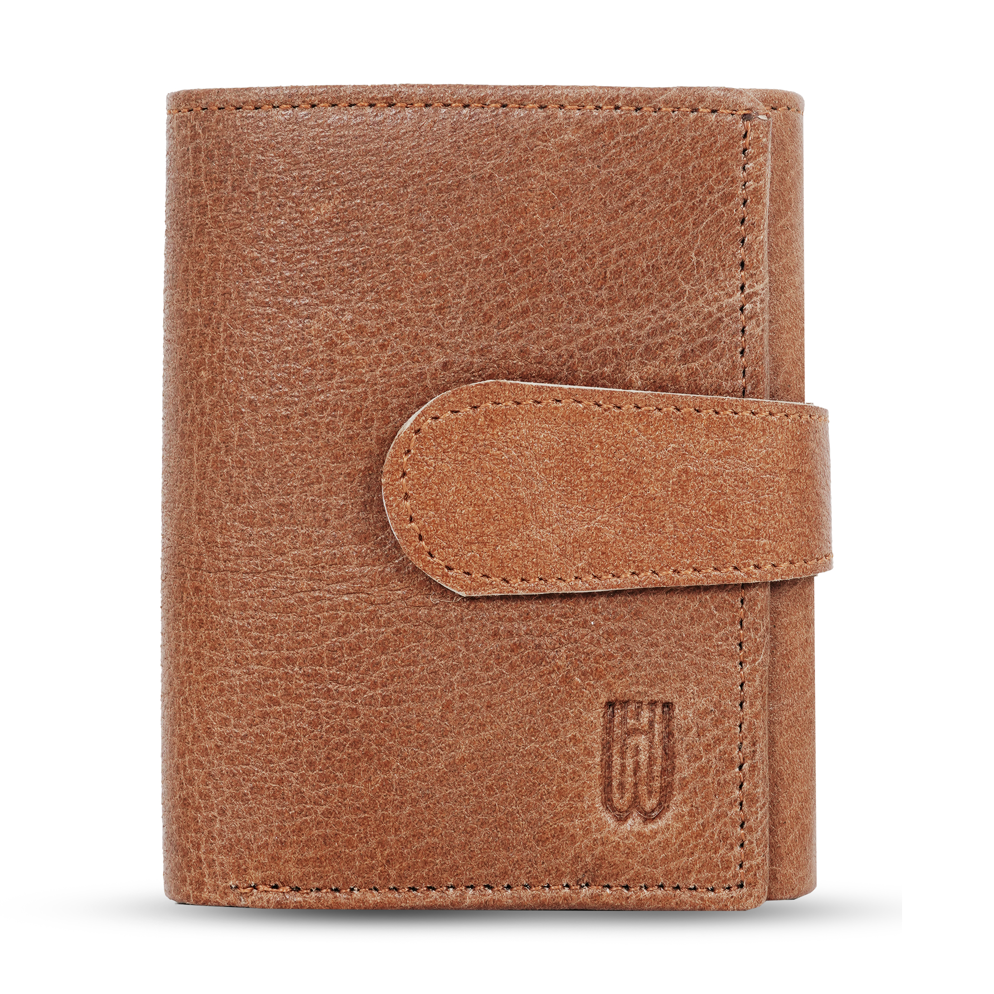 Genuine leather 3 fold wallet with 7 card slots ( TAN)