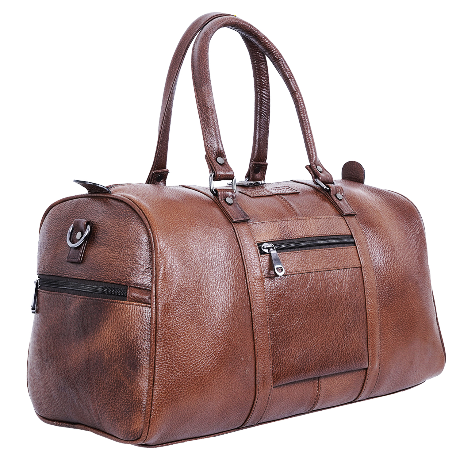 Leather Travel Duffle Bag for Men Women - Leather Duffel Carry on Overnight Weekender Bags Tan-asset-181
