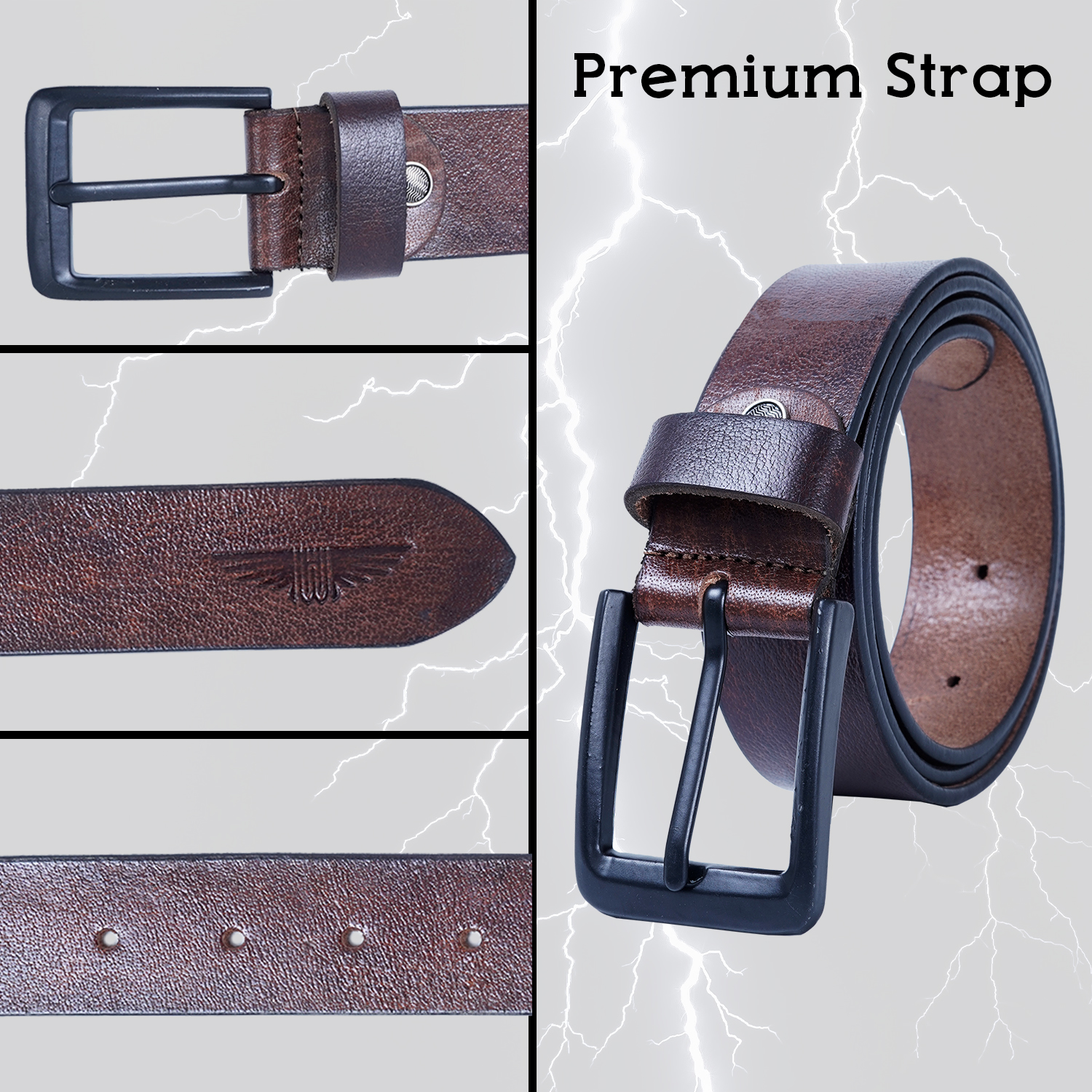 Genuine Leather Belt for Men | Casual Belt | Brown -asset-264
